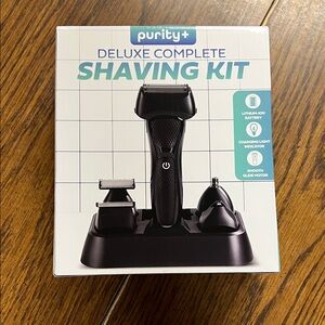 Black Shaving Kit with Lithium-Ion Battery